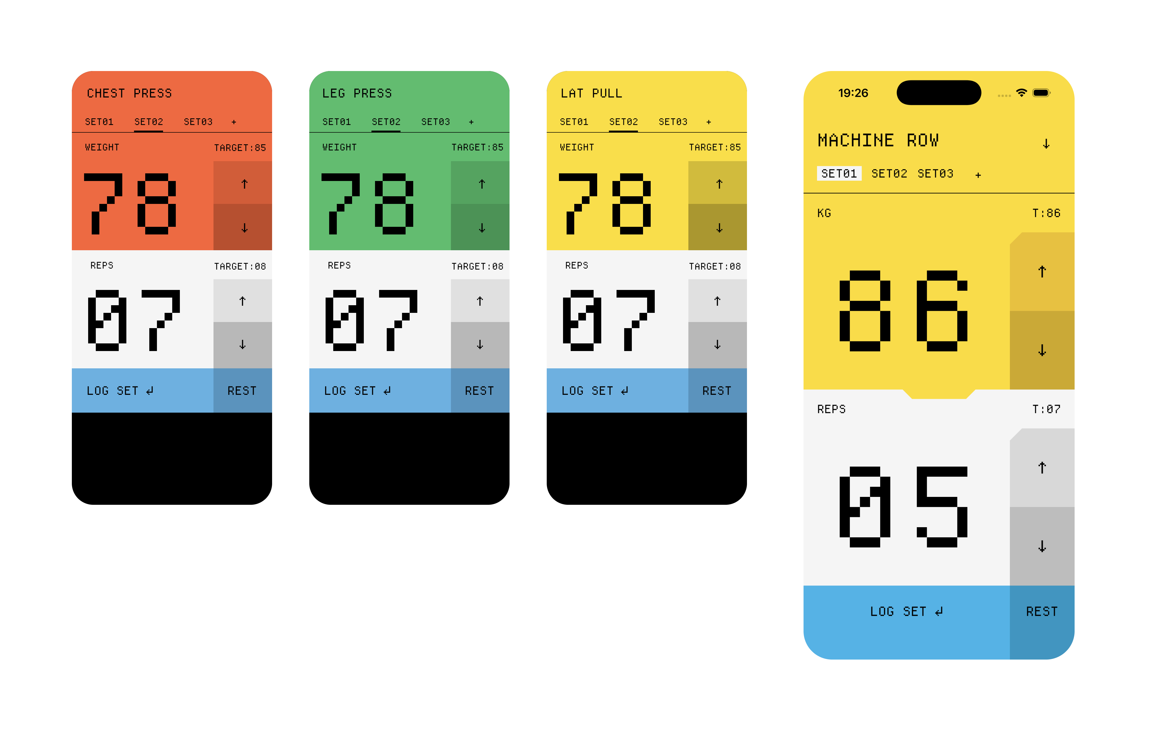 LIFTxT exercises screen